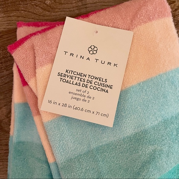 Trina Turk 2PCK Kitchen Towels + Mini Mitts - Picture 5 of 11